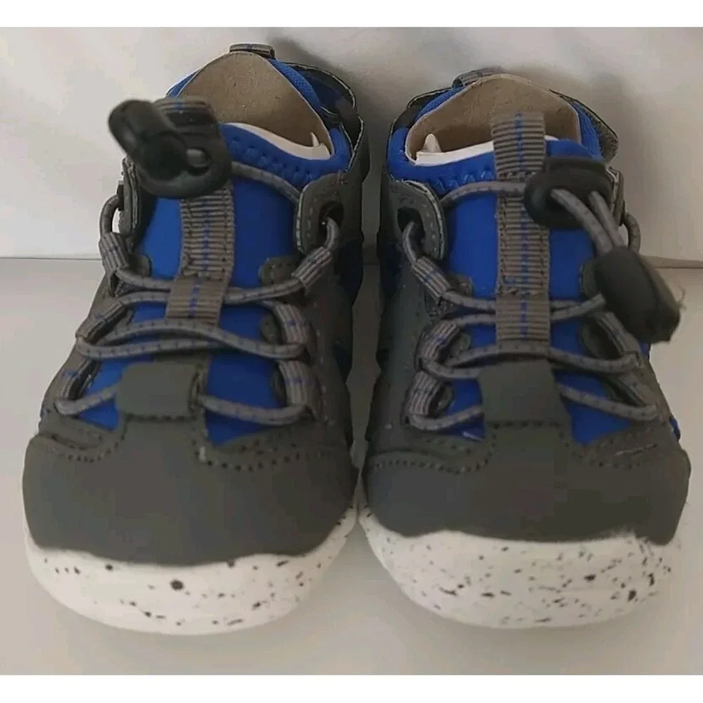 Max + Jake Lil Wade Toddler Sandals Size 5M Gray Blue Waterproof Adjustable